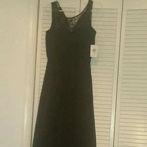 Wide leg jumpsuit with lace at neck and back